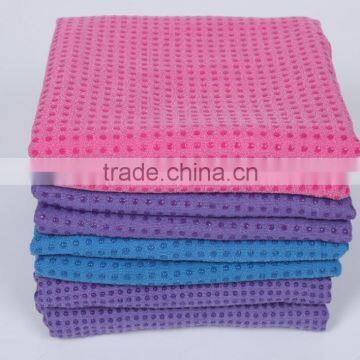 High Quality Silicone Dots Soft Fitness Yoga Mat Towel with Mesh Bag