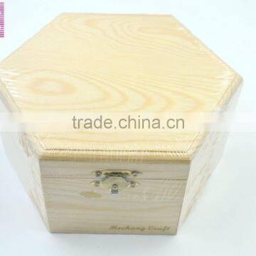 natural pine wood box hot selling unfinished wood box