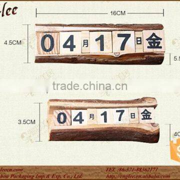Eco-friendly reused wooden calendar/creative wood calendar