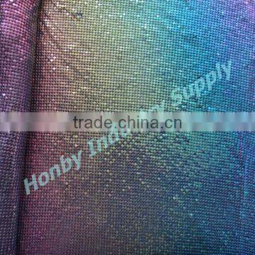 Hot Sale 3mm Iridescent Color Aluminum Sequin Metal Mesh Cloth