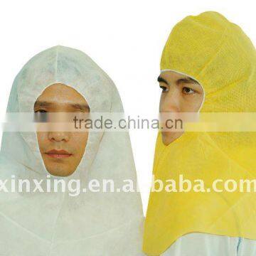 pp hood with elastic on nape and face