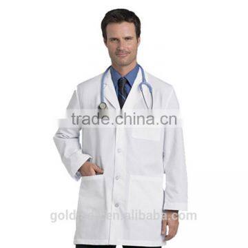 Cusomt Long Sleeve Unisex Acid Resistant White Lab Coat