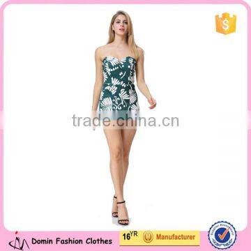 New Arrived Fashion Sleeveless Floral Print Women Playsuit/Jumpsuits