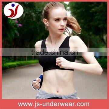 Ladies black tigh comfortable cheap wholesale sports bra
