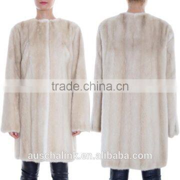 2016 Winter Women Keep Warm Noble Natural Mink Fur Coat photo-5