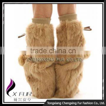 CX-A-14 China Wholesale Fashion Beautiful Girls Sexy 100% Rabbit Fur Leg Warmer photo-2