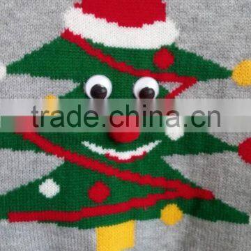 (KS016) Hot Ugly Childrens Knitting Patterns Christmas Sweater photo-3