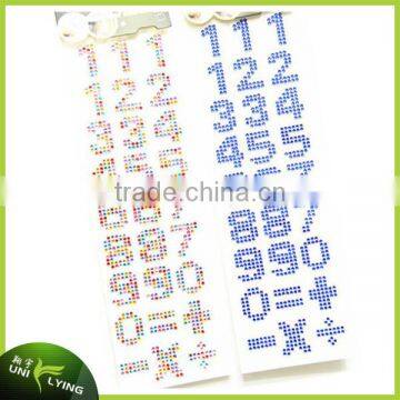 Customized Self-adhesive Acrylic Rhinestones Sticker Number Tape Scrapbooking Craft Decorative Sticker photo-3