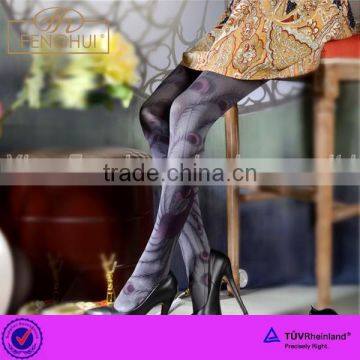 2015 latest personality peacock printing pantyhose