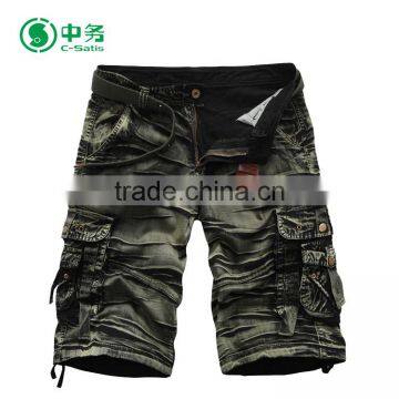 Latest Style Summer Multicolor 100 Cotton Plus Size Six Pockets Cargo Shorts for Men photo-2