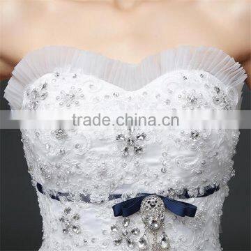 Sexy Bandeau Cream Crepe Empire Vintage Floor Length Princess Wedding Dress Bride Dress Formal Dress photo-5