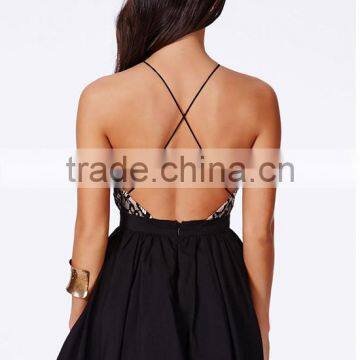 Women Dress New Sexy Backless Cross Backless Lace Ball Gown Party Dress Formal Homecoming Dress Short Mini Prom Dresses photo-3