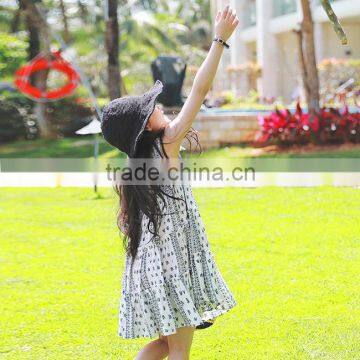 S33530W Hot Sale Ruffle Cotton Dress New Design Girls Teen Sleeveless Dress photo-3