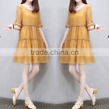 Z&M Women's 2017 Blue Lace Dress Night Wearing Dress Ladies Wear Dress photo-5