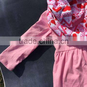 2016 Cute Toddler V-days Girls Baby Kids Valentine Clothes Heart Top Pant New Design Hot Sell Boutique Clothes Kids Sets photo-2