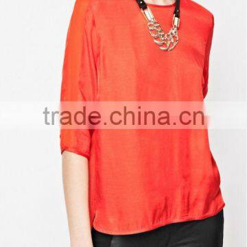 Ladies Fashionable Three-Quarter Sleeves Blouse