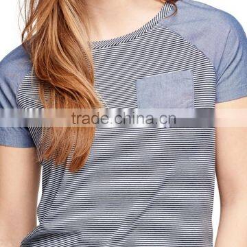 Wholesale Cheap Short Raglan Striped t Shirts photo-6