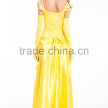 Adult Belle Princess Cosplay Costume Beauty and The Beast Halloween Costume Party Dress photo-4