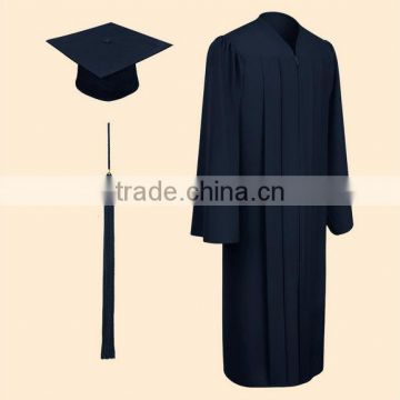 2014 Shanghai Shoujiahigh school/univeisity black graduation gown with high quality fabric