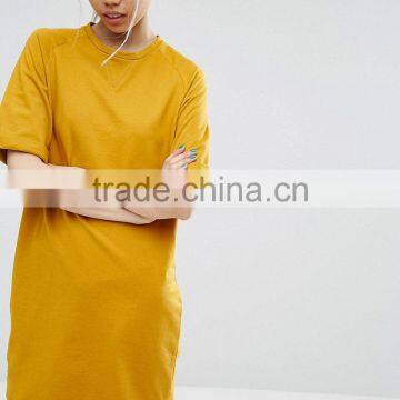 Guangzhou Shandao OEM Wholesaler Casual Summer Plain Dyed 180g 100% Cotton Elongated Tshirt Wholesale Maxi Skirts photo-3