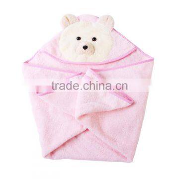 Animal hooded 100% cotton embroider baby bath towel