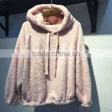 Chinese supplier high grade flannel warm hoodies with hat