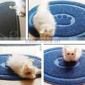 Small Quantity Custom Size Custom Design PVC Coil Cat Litter Mat/6 Kinds Design Cat Litter Cat/Beige PVC Coil Kitty Litter Mat photo-6