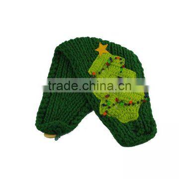 Wholesale 100% polyester jacquard knitted circle scarf