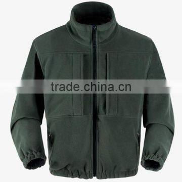 2016 Waterproof Green Fleece Military Tactical Jacket with zip pockets