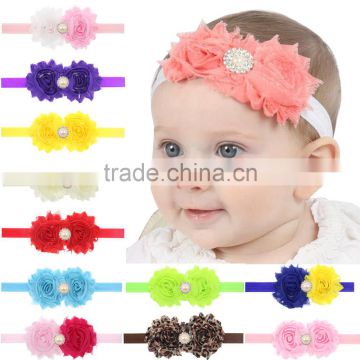 Cute elastic baby headband,flower stretch headband