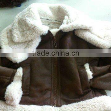 warmly winter fur jacket bond with suede