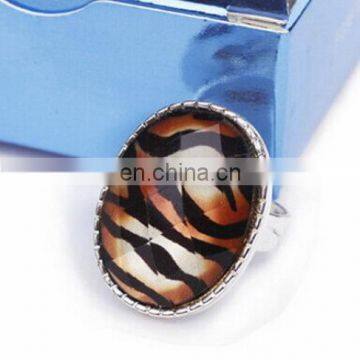 Fashion New Hot Sale Personality Leopard Print Adjustable Women's Alloy Finger Ring