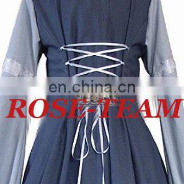 Rose Team-Free Shipping Custom-made Black And White Beautiful Dress Medieval Renaissance Victorian Dress Sexy Carnival Halloween