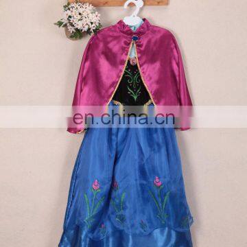 2016 hot sale elsa dress cosplay costume in frozen with high quality FC2172