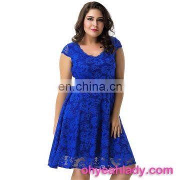 In stock blue lady pretty fashion dress