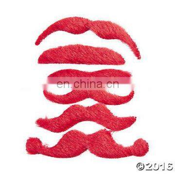 Christmas holiday red beard fake mustache