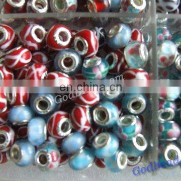 474 loely glass bead wholesale handmade murano lampwork glass european beads fit for charm bracelets