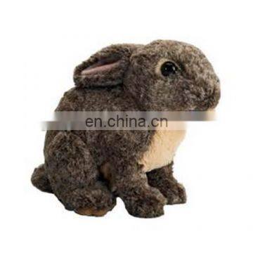 10inch lifelike handmade dark grey fur wild rabbit plush toy