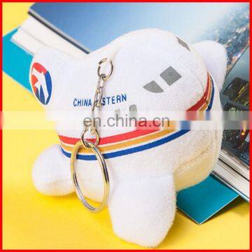 Custom mini plush plane toy with keychain