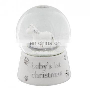 Baby's 1st resin Snow Globe Souvenir