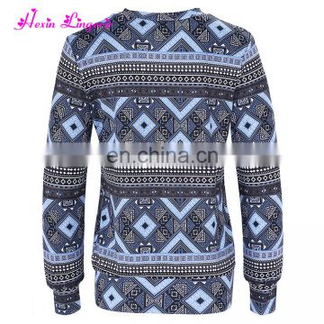 China manufacturer latest fashion blouse wholesale sweatshirt neck designs for ladies tops