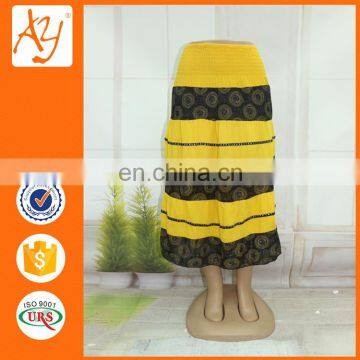 In Stock Item Sequin kurta for long african skirts flower print long skirt with kurti