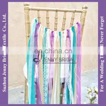 C382D color silk ribbon colorful ribbon chair sash