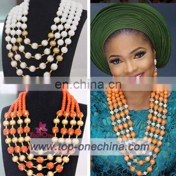 China suppliers african necklace /african necklace jewelries /african bead necklace jewerly for nigerian wedding party