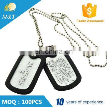 Custom cheap logo laser engraved military dog tag couple shape stamped blank metal dog tags with ball chain