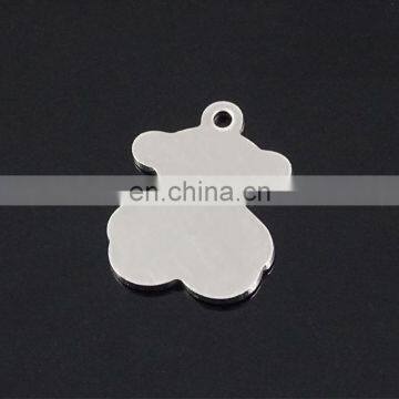 Good quality Mini size cute bear shape blank advertising metal key chain