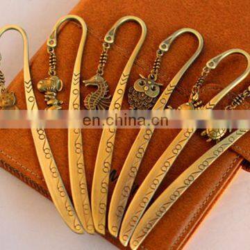 Custom Metal Bookmarks Antique Metal Bookmarks With Animal Charms Vintage Bookmarks photo-2