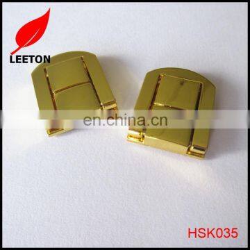 Good Quality Shiny Gold Wooden Box Lock photo-3