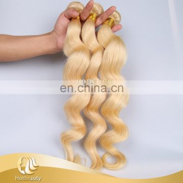 Supplier price for wholesale cheap virgin human hair 613 adroable russian blonde Hair Extensions natural wave 2017