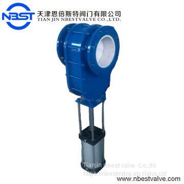 DN200 Butterfly Gate Valve Pneumatic Ceramic Inlet Valve 0.6Mpa